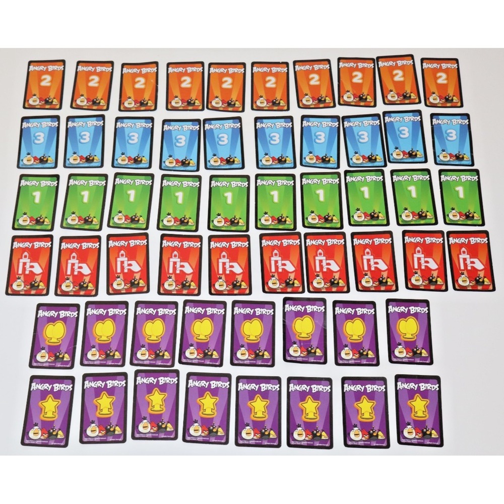 ANGRY BIRDS Knock on Wood Game REPLACEMENT PARTS 56 Mission & Point Cards